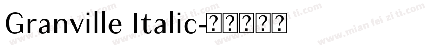 Granville Italic字体转换